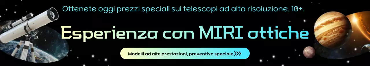 Pubblicità di astronomia moderna nera