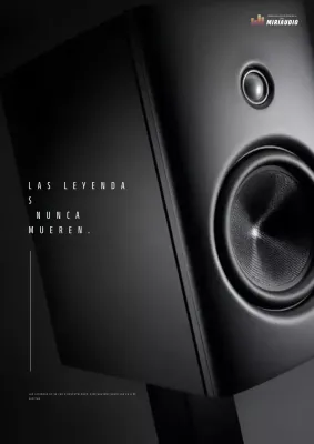 Anuncio de altavoz moderno negro