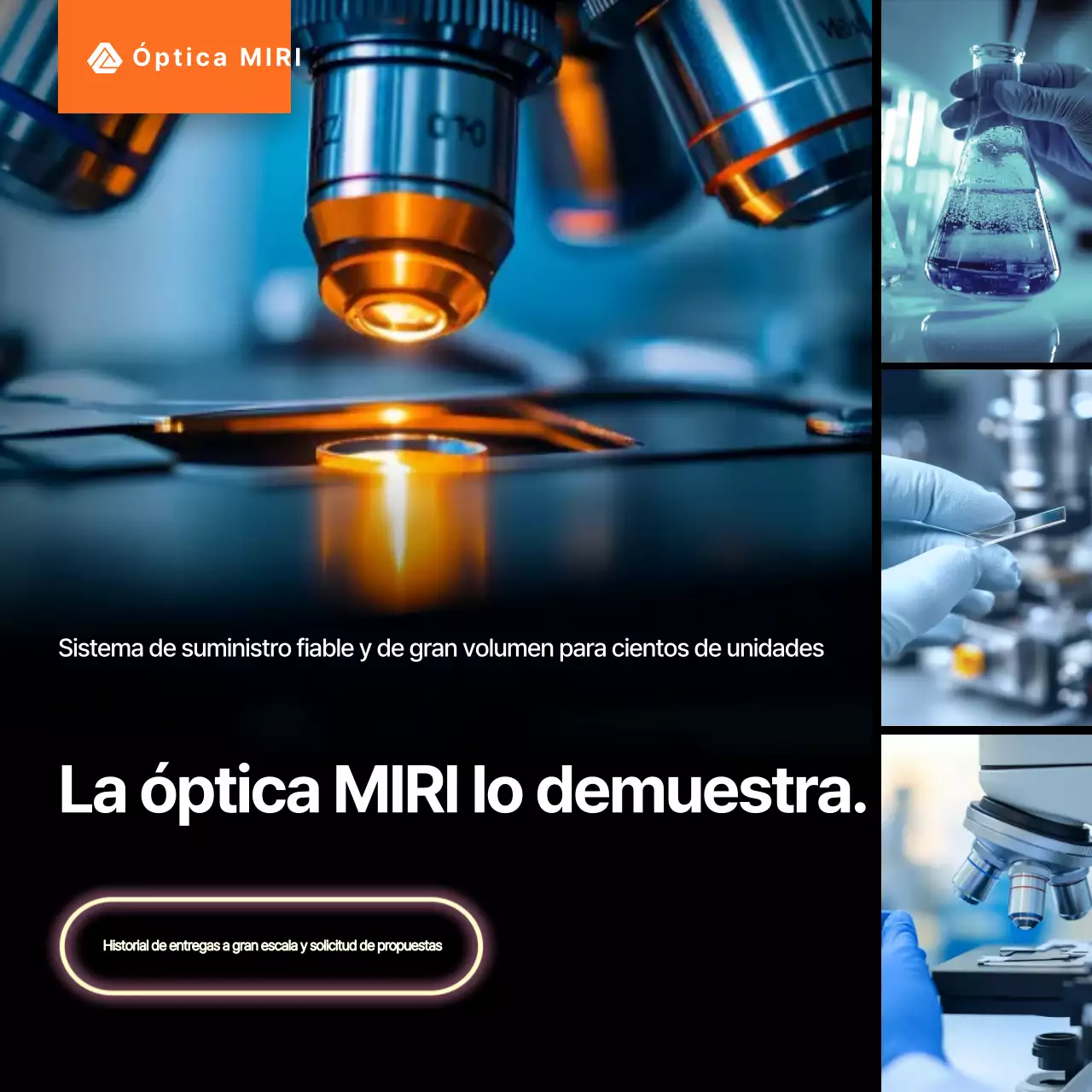 Anuncio de ciencia moderna azul