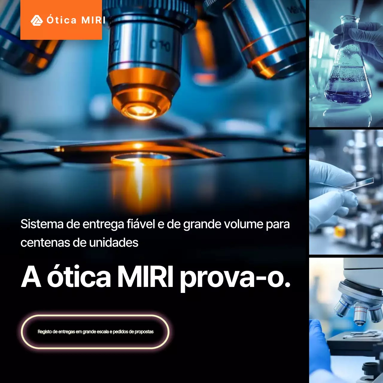 Anúncio da Blue Modern Science
