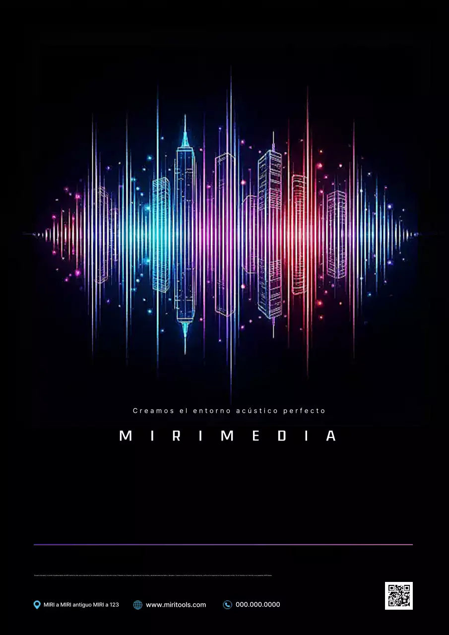 Anuncio de sonido cibernético de neón