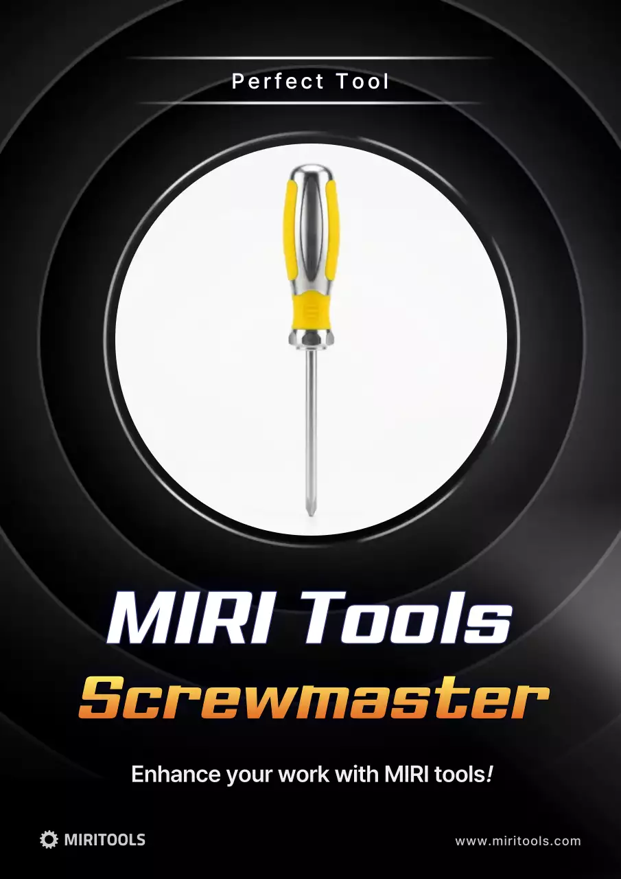 Quảng cáo dụng cụ hiện đại màu đen