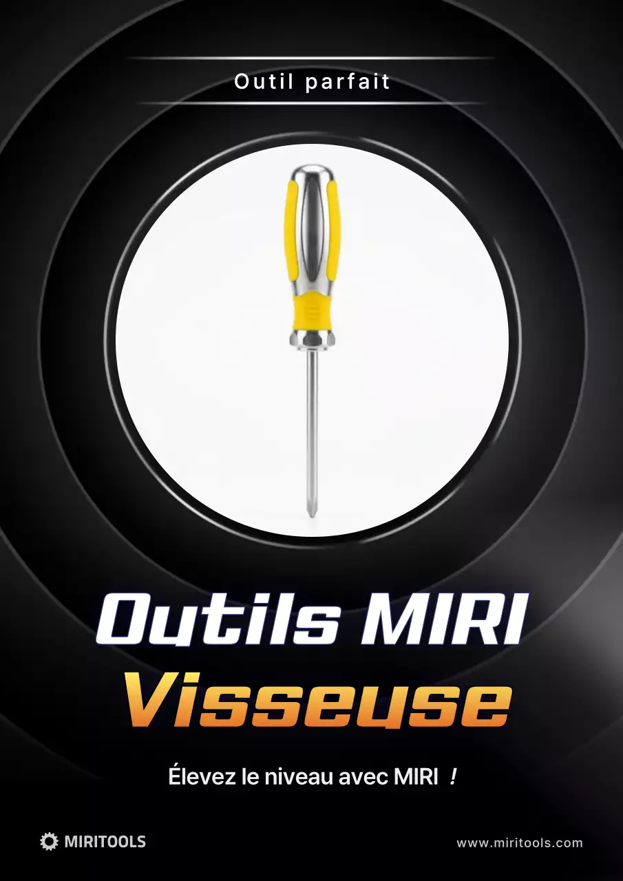 Publicité pour un outil moderne noir