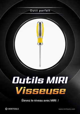 Publicité pour un outil moderne noir