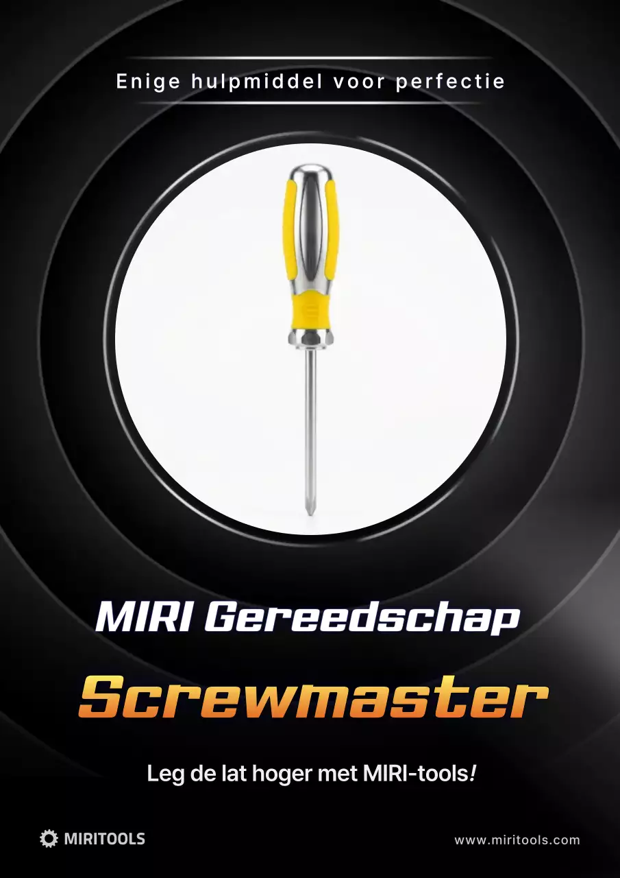 Zwarte moderne gereedschapsadvertentie