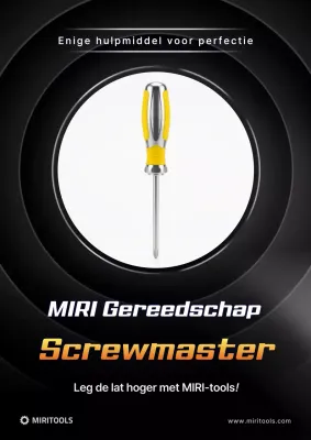 Zwarte moderne gereedschapsadvertentie