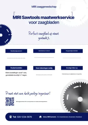 Blauwe moderne gereedschapsadvertentie