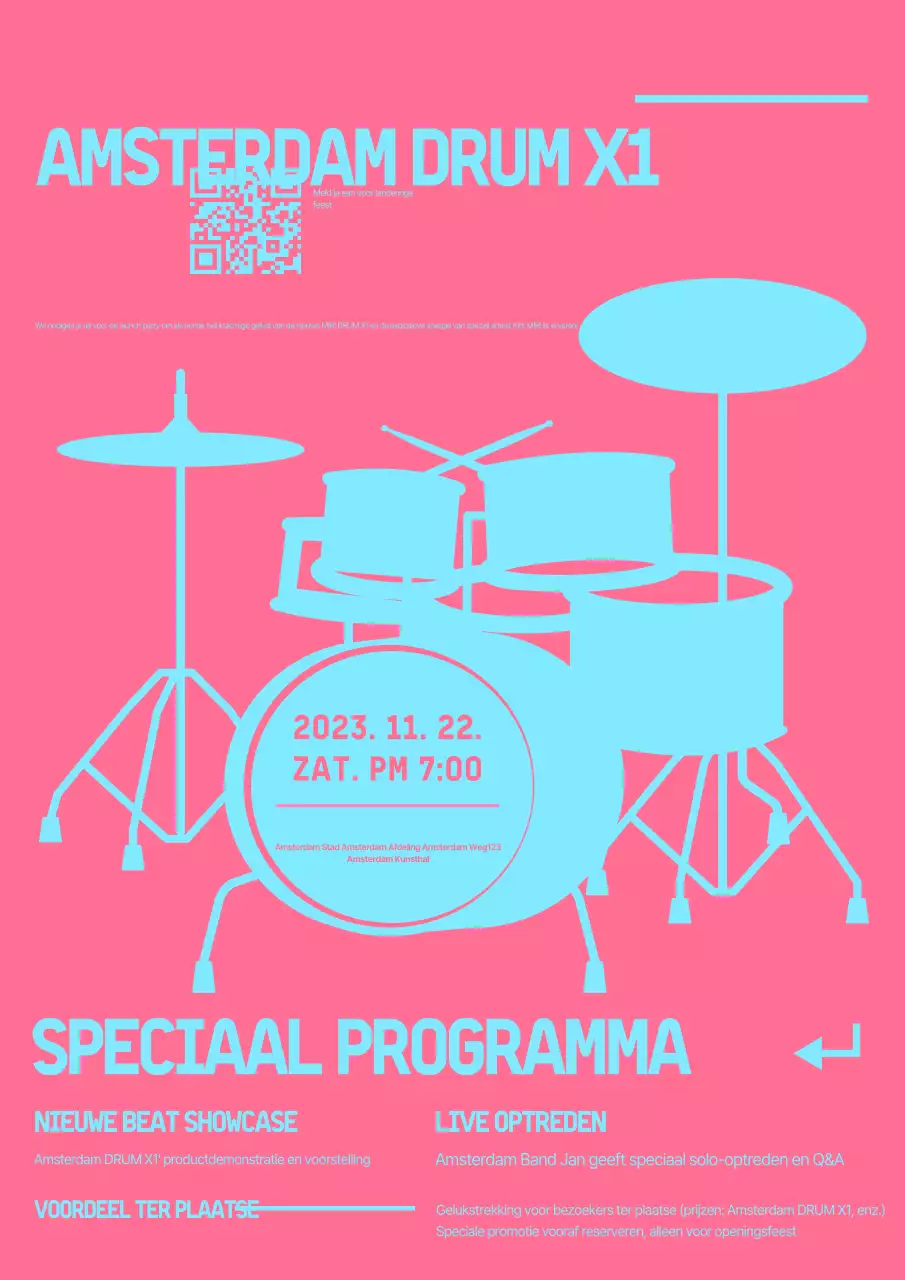 Hot Pink Retro Muziekevenement