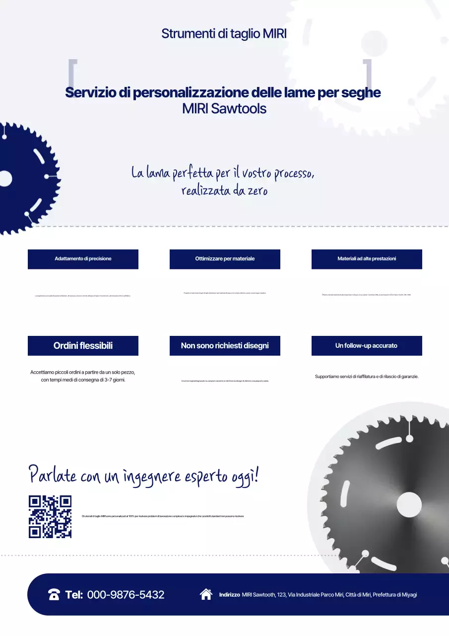 Pubblicità di utensili moderni blu