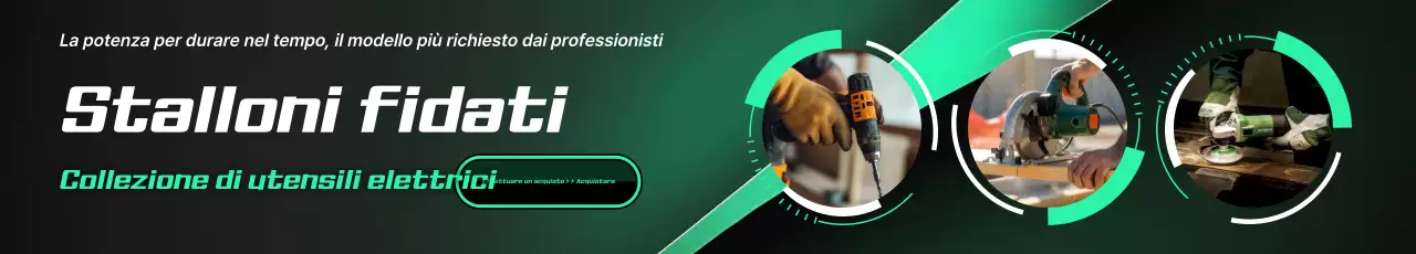 Pubblicità di utensili elettrici ecologici