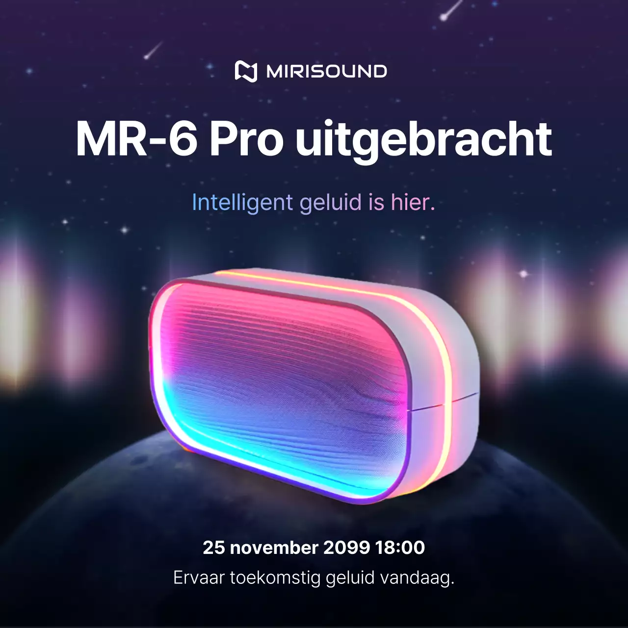 Lancering van Neon Cyber Audio-apparaat