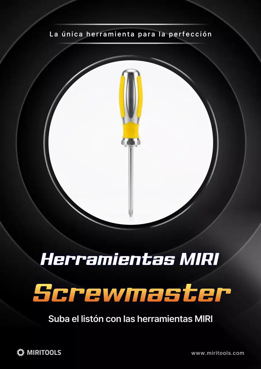 Anuncio de herramientas modernas negras