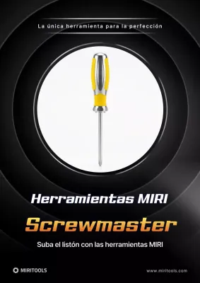 Anuncio de herramientas modernas negras