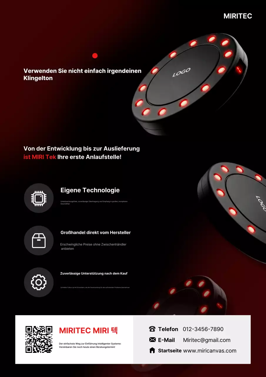 Werbung für moderne Technologie von Red