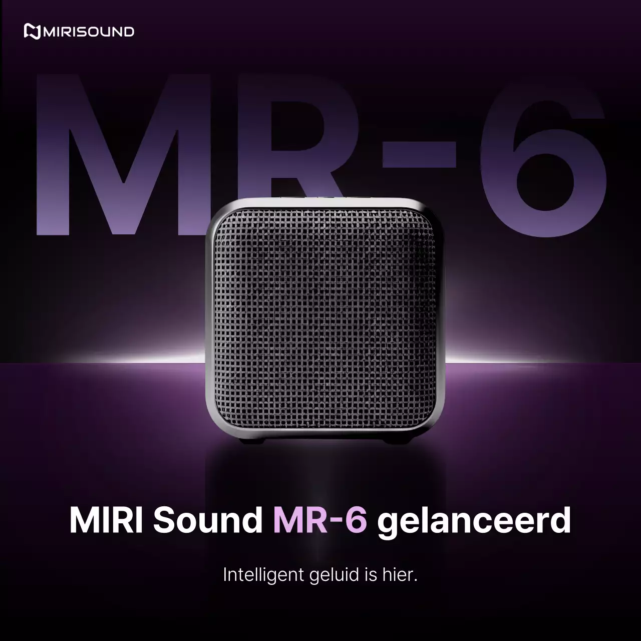 Zwarte moderne luidsprekeradvertentie