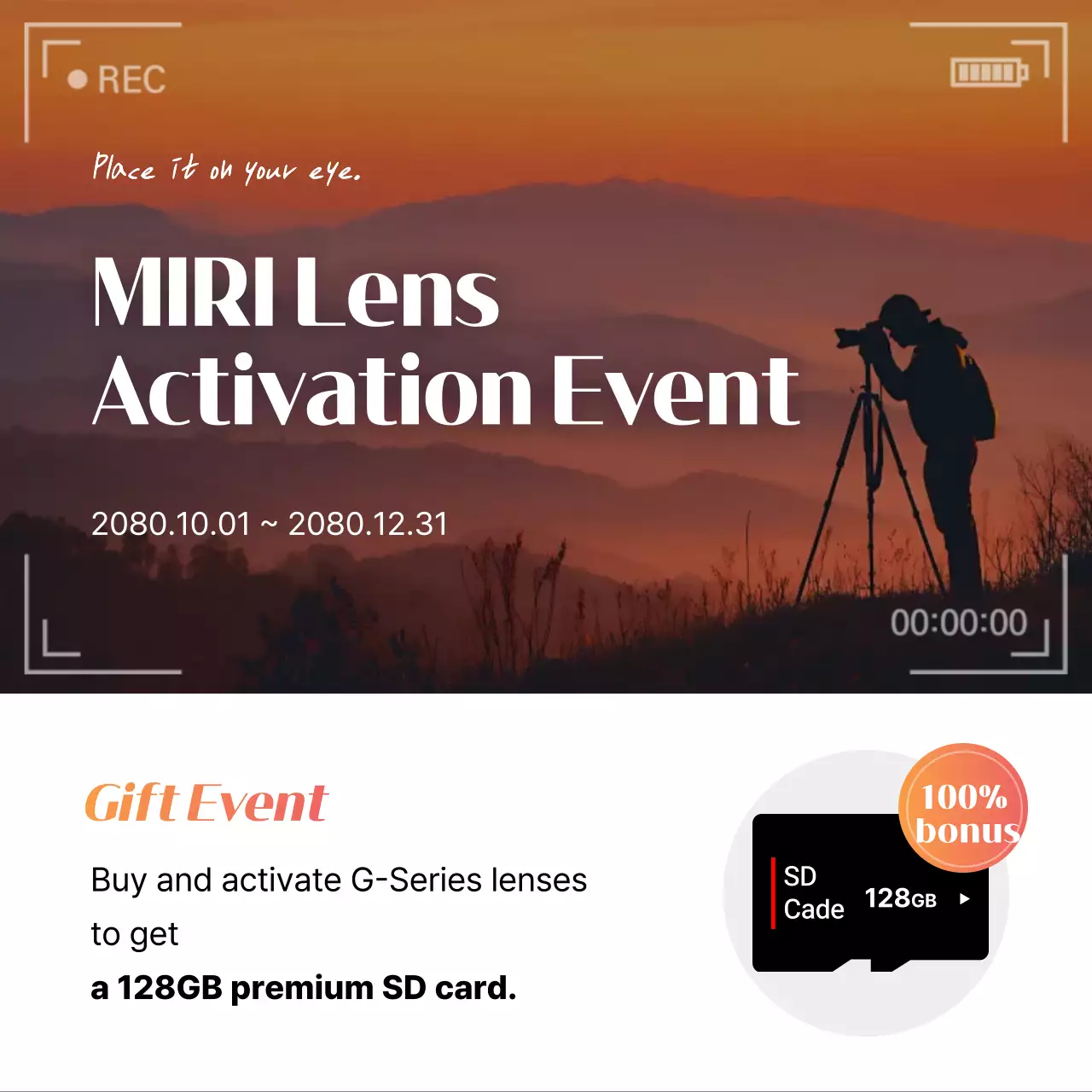 Promosi Kamera Modern Oranye