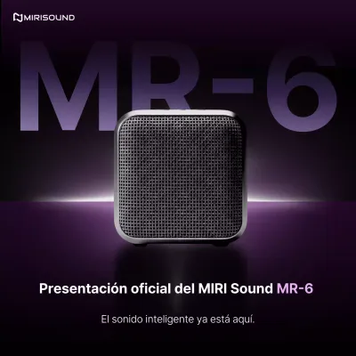 Anuncio de altavoz moderno negro