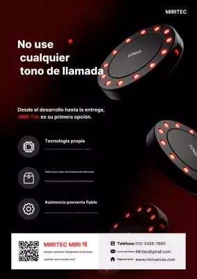 Anuncio de tecnología moderna roja