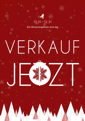 Red Simple Winter Sale