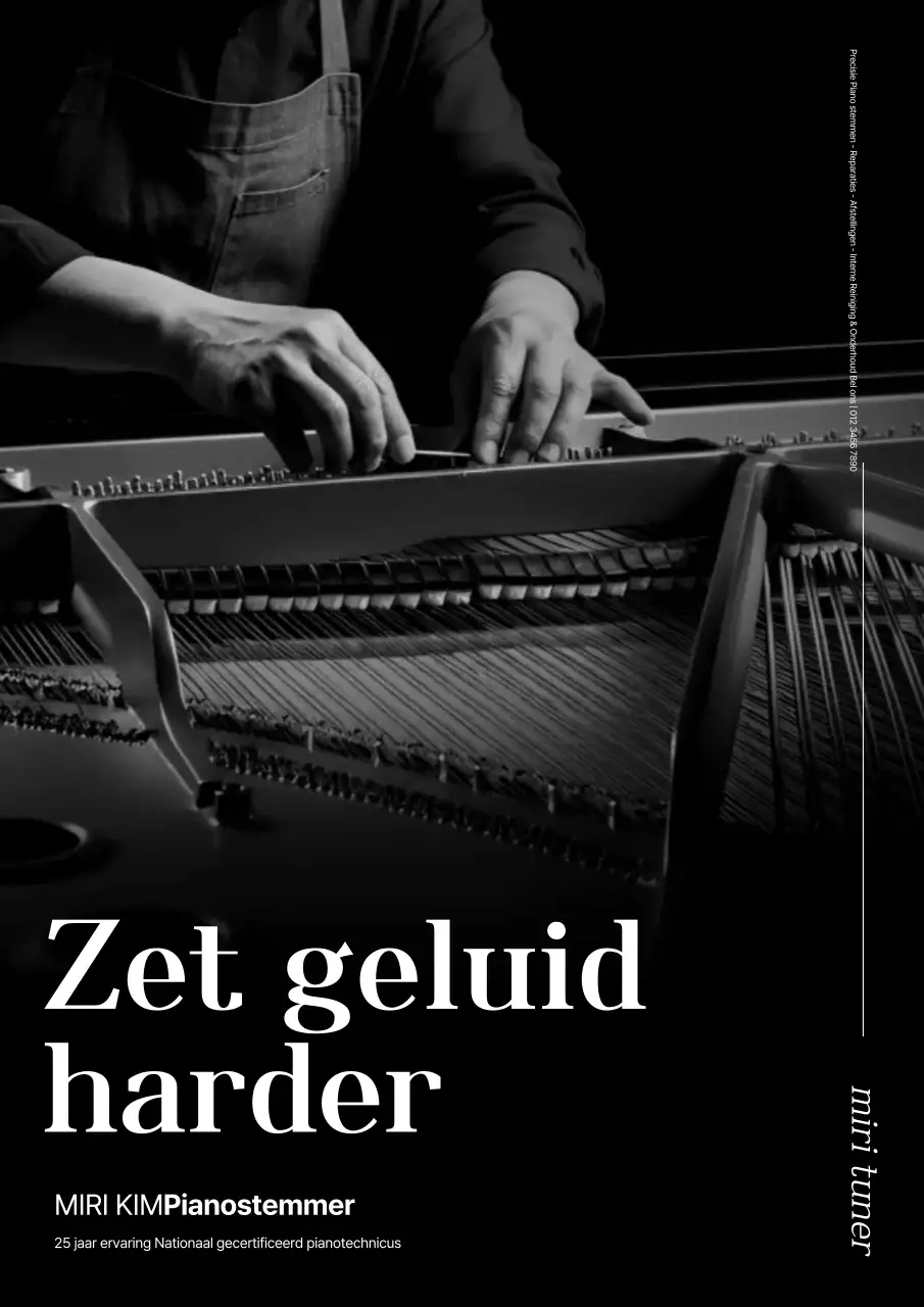 Advertentie voor zwart-witte klassieke tuner