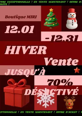 Événement des soldes d'hiver Red Pop