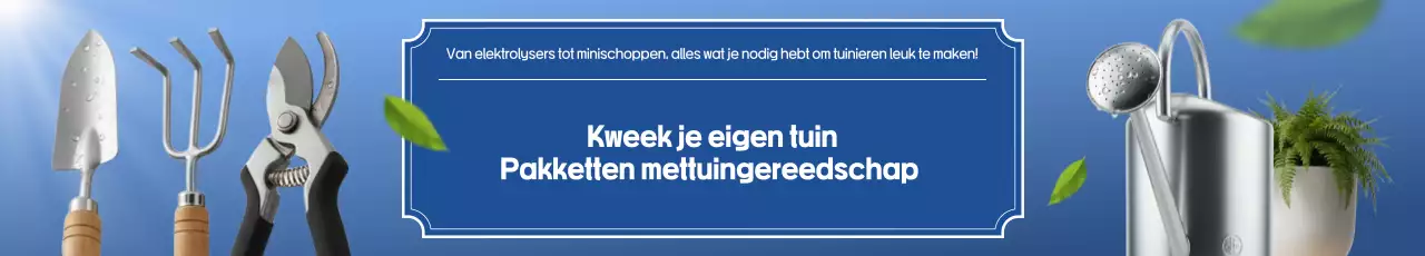Blauwe Eenvoudige Tuin Advertentie