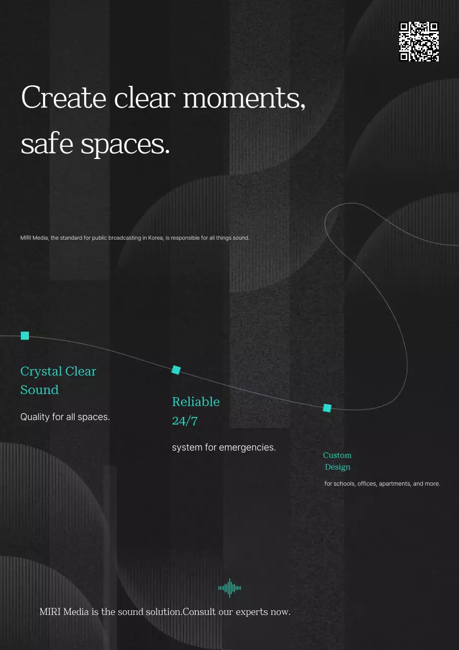 Quảng cáo Hệ thống âm thanh hiện đại màu đen