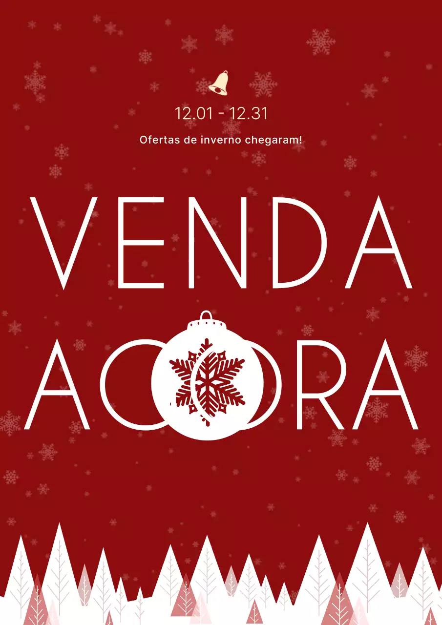 Promoção de inverno simples em vermelho