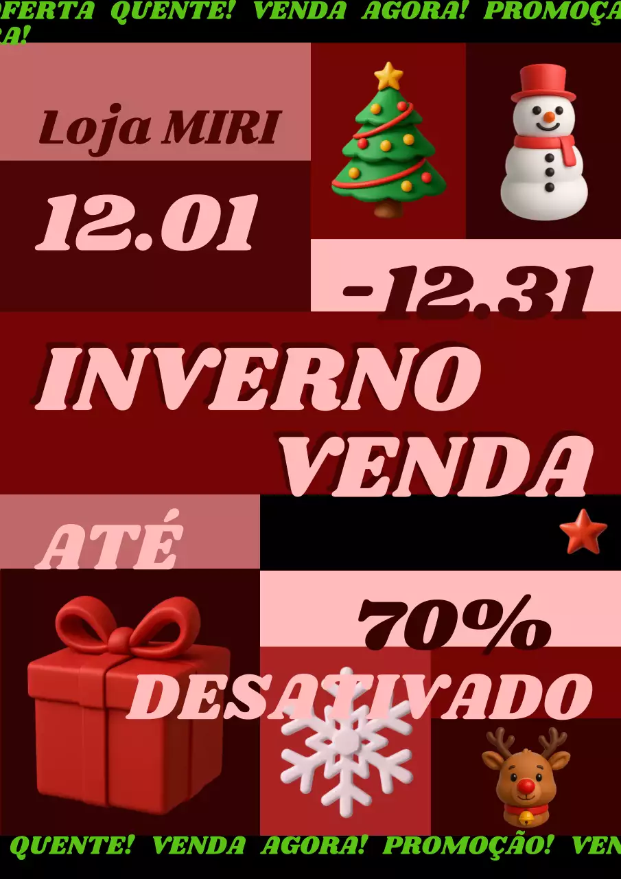 Evento de Liquidação de Inverno da Red Pop