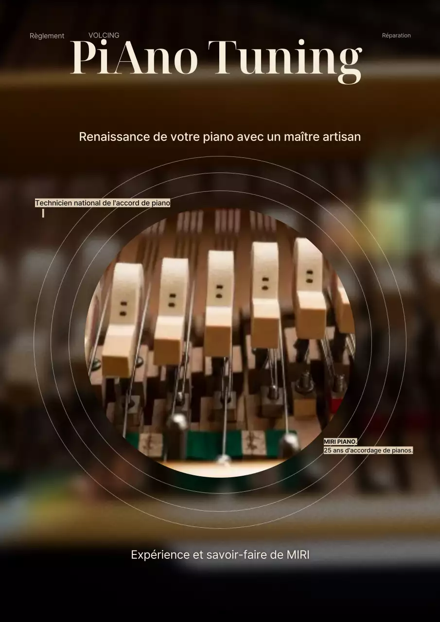 Promotion d'un piano de luxe marron