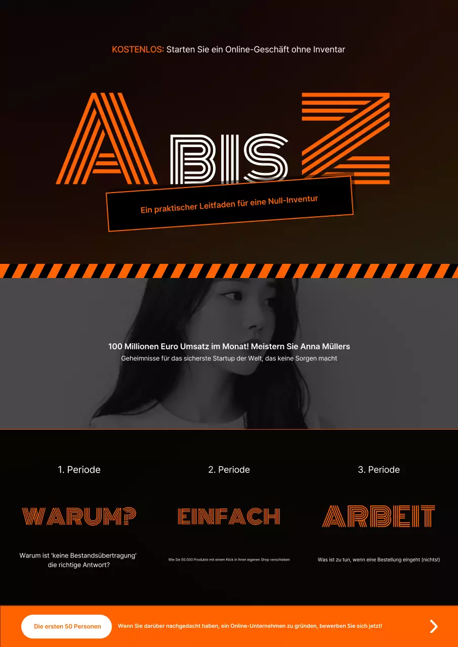 Orange Modern Online Startup Werbung