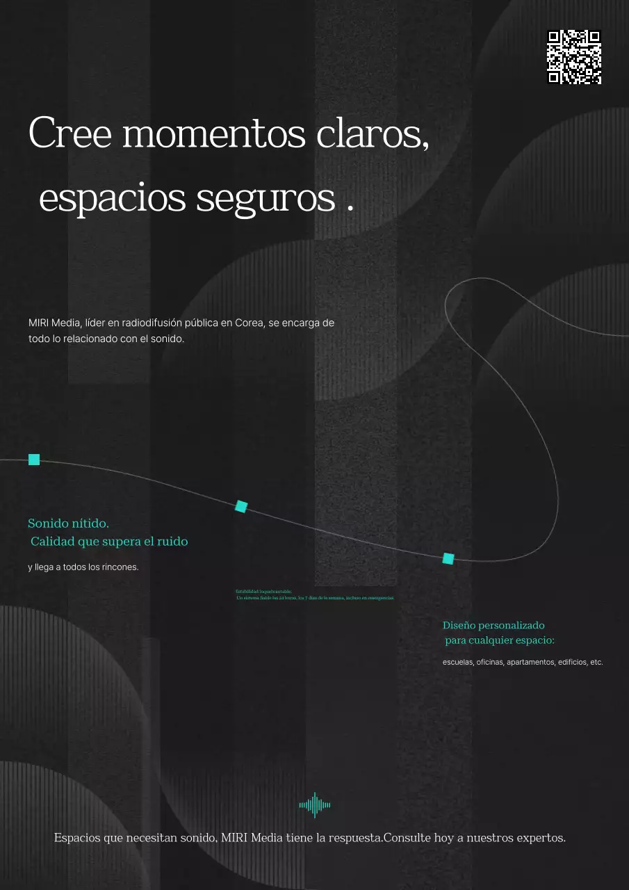 Anuncio de sistema de sonido moderno negro