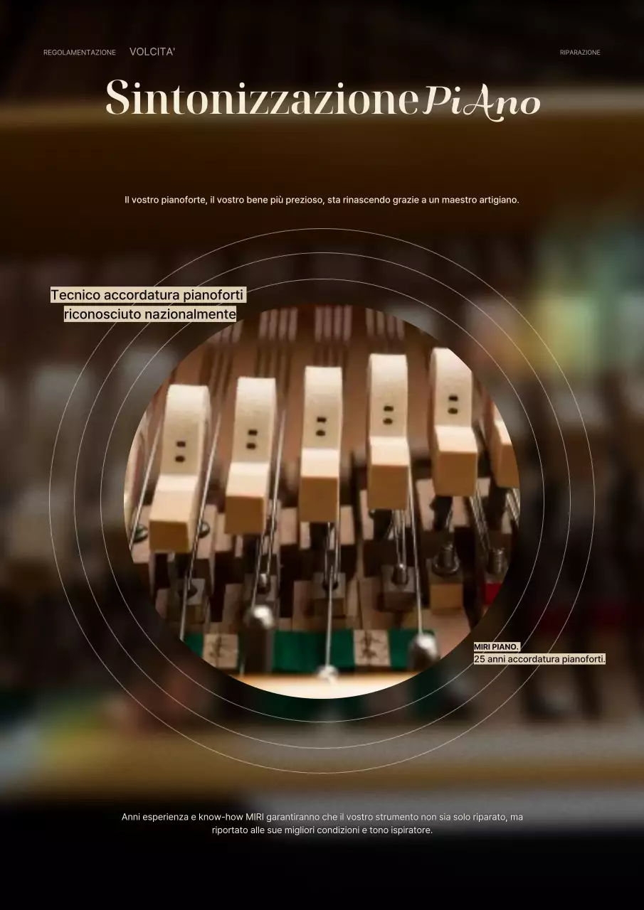 Promozione del pianoforte di lusso marrone