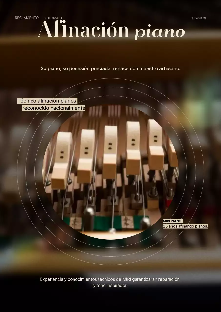 Promoción de piano de lujo marrón