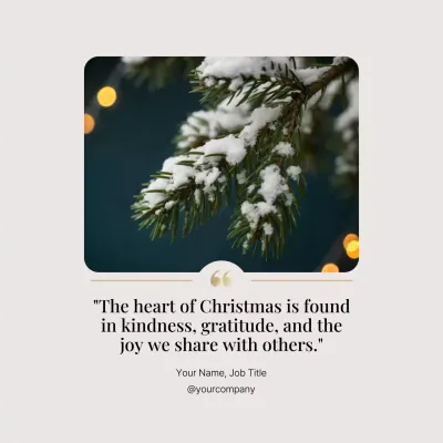 White Minimalist Christmas Quote Instagram Post