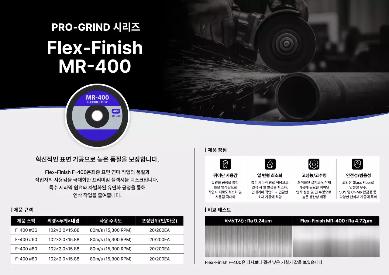 검정 모던 연마 제품 홍보