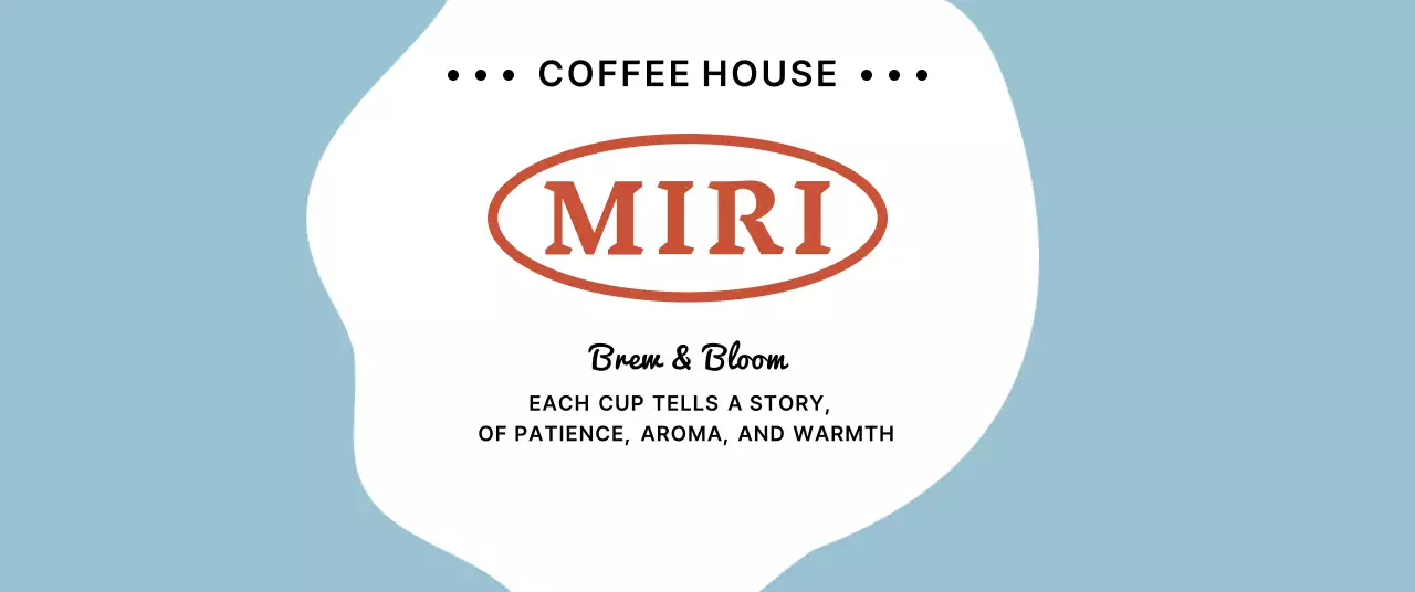 青 シンプル コーヒー ラベル 感性テキスト