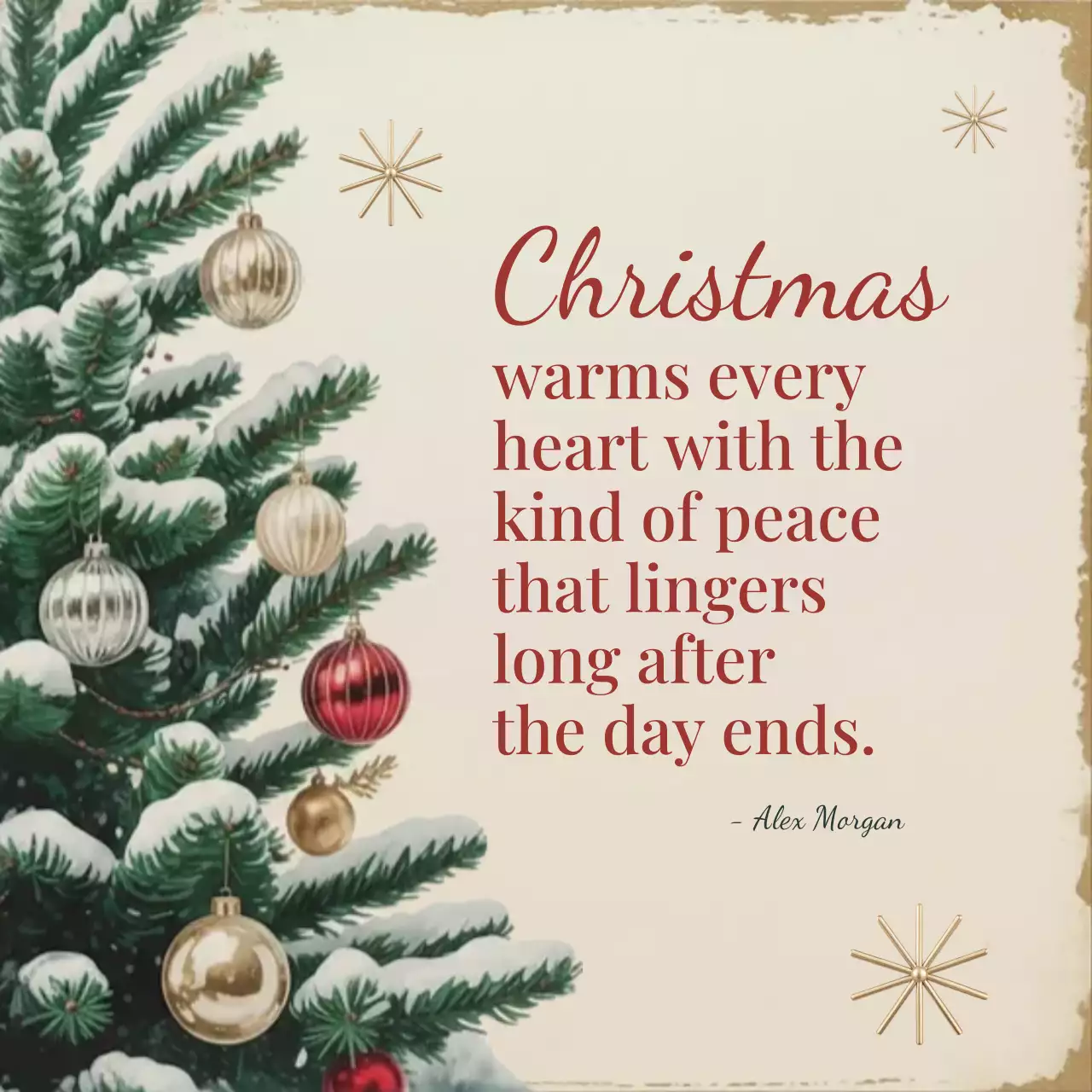 Beige Elegant Christmas Quote Instagram Post