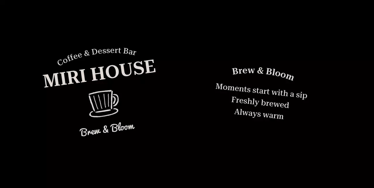 黒 シンプル コーヒー ロゴ ロゴテキスト