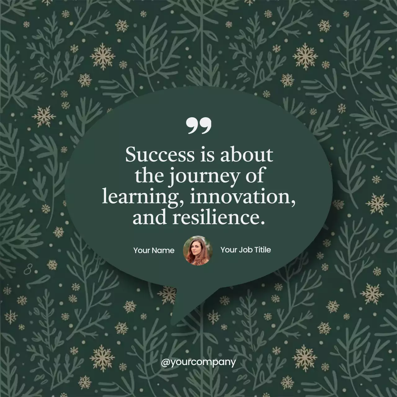 Green Elegant Christmas Quote Instagram Post