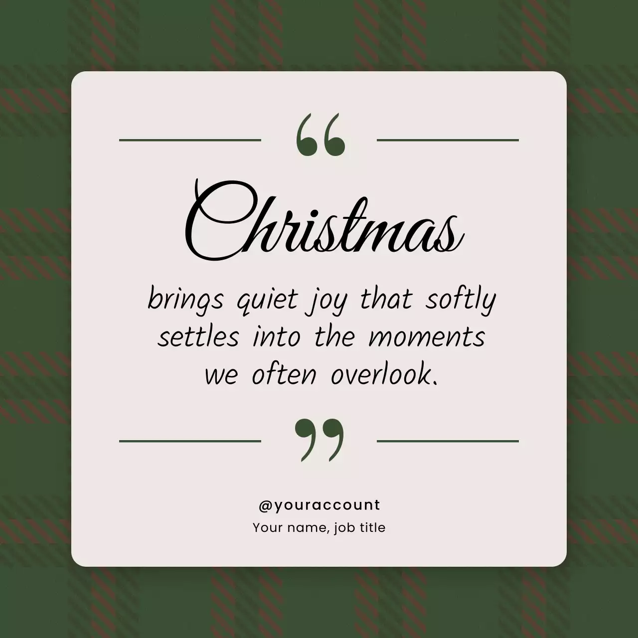 Beige Minimalist Quote Instagram Post