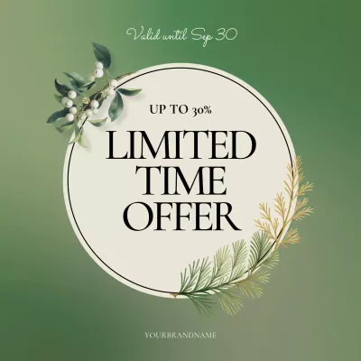 Green Botanical Sale Promotion Instagram Post