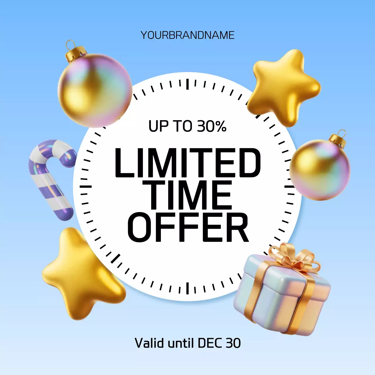 Blue Festive Sale Promotion Instagram Post