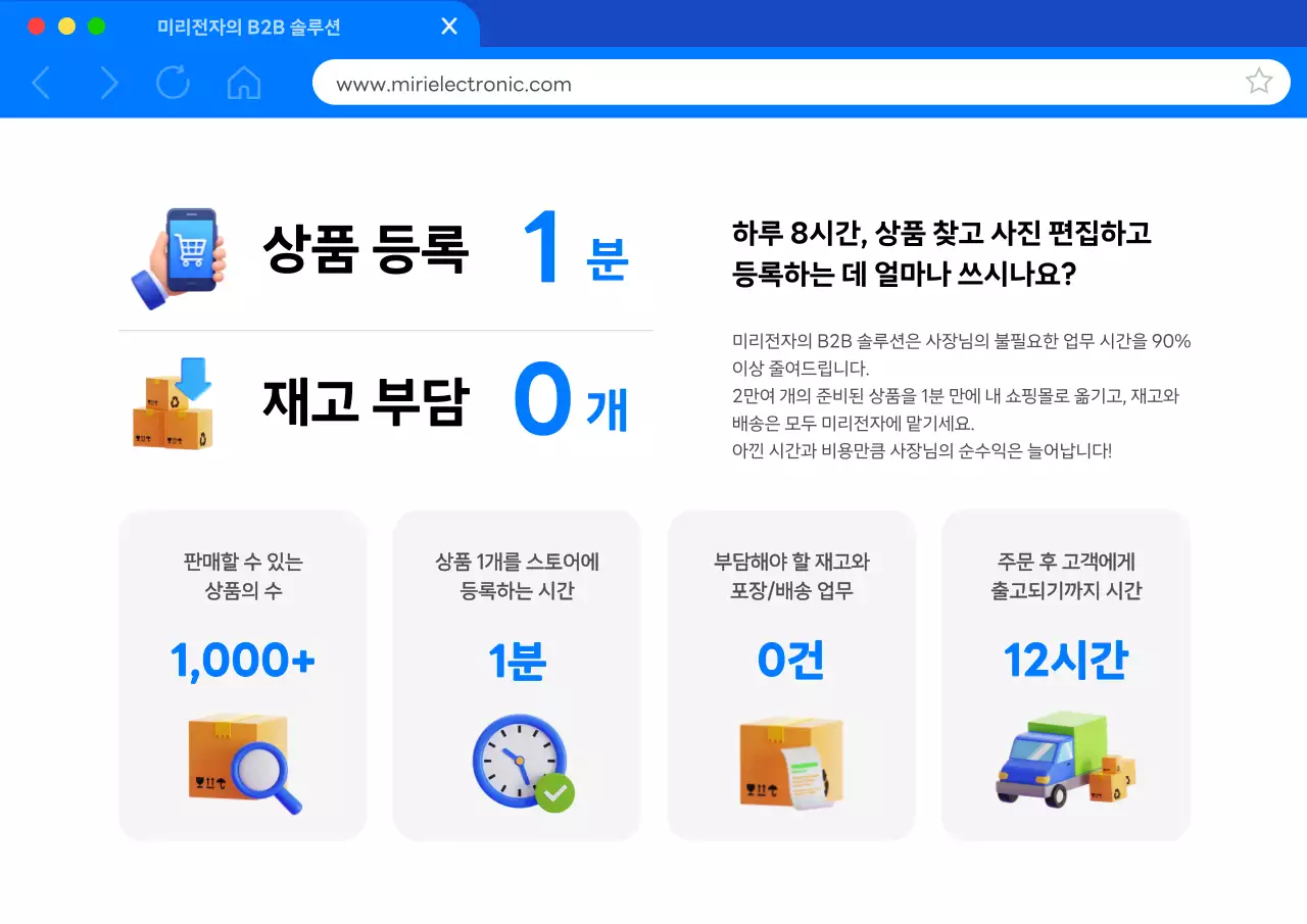 파랑 모던 전자상거래 제품 홍보