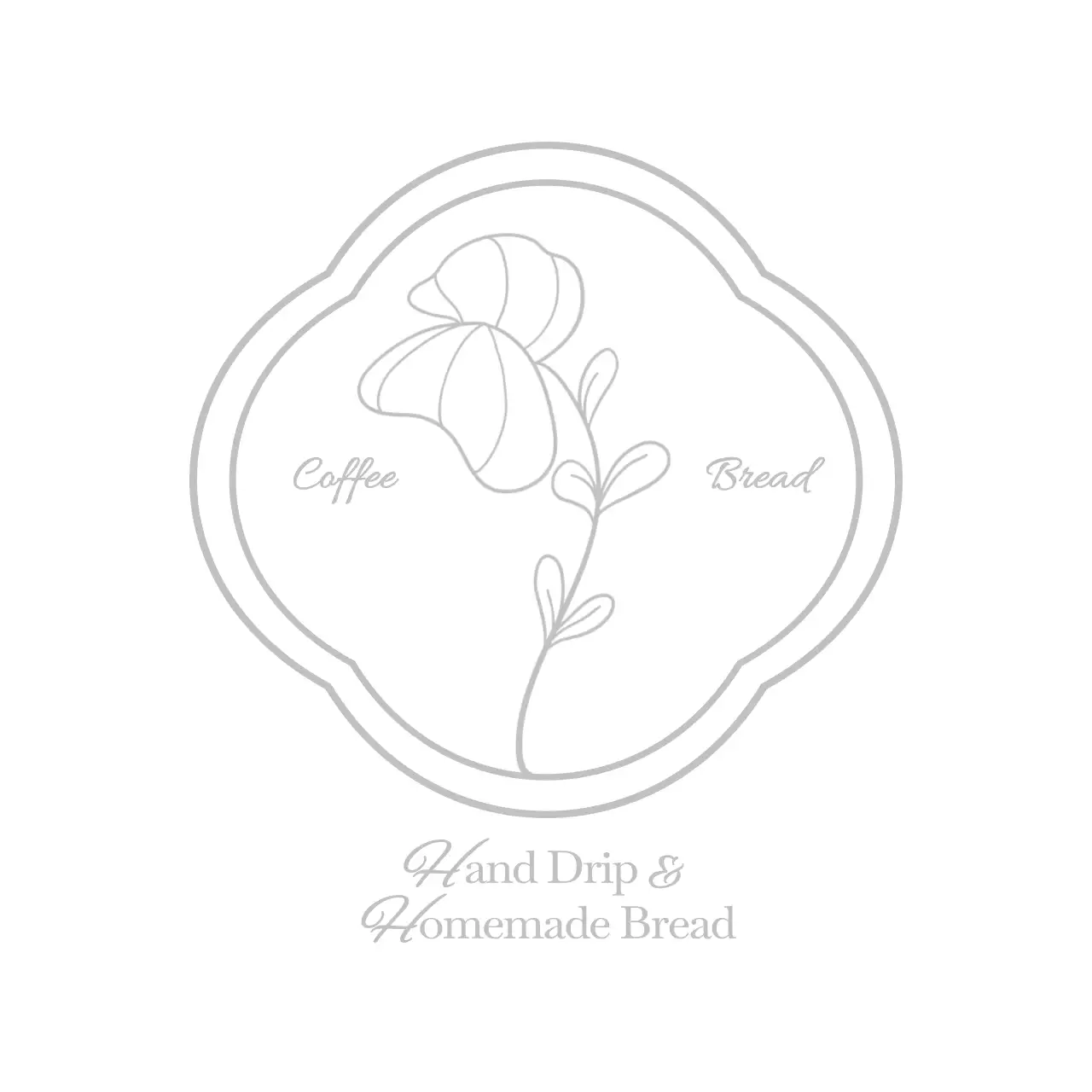 白 シンプル カフェ ロゴ シンボルロゴ