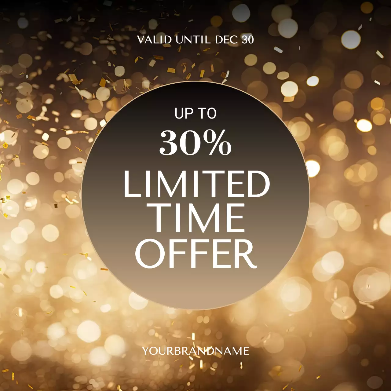 Gold Elegant Sale Promotion Instagram Post