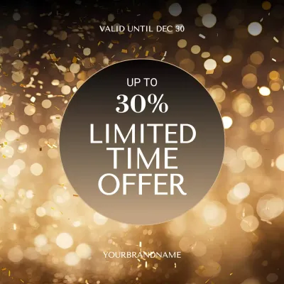 Gold Elegant Sale Promotion Instagram Post