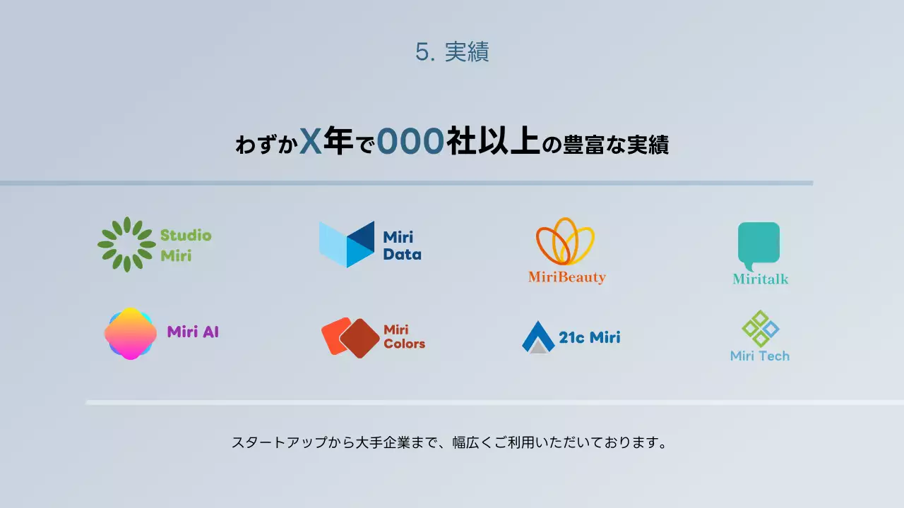 青 シンプル 会社案内 資料