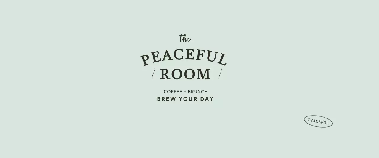 ミント シンプル カフェ ロゴ 感性テキスト