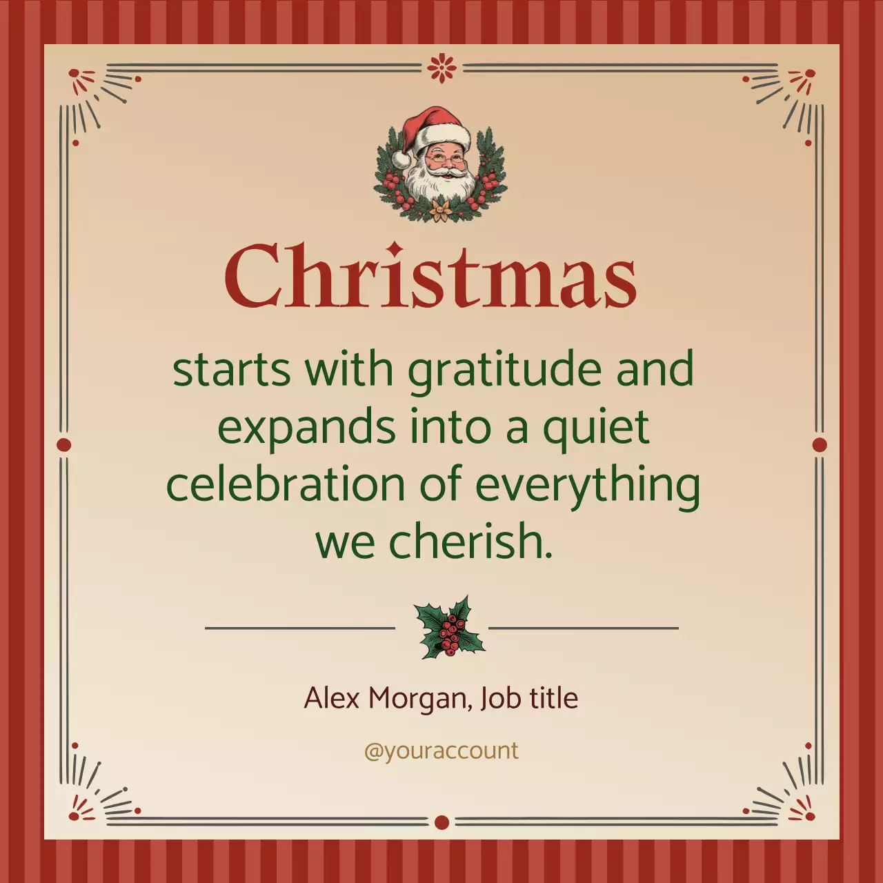 Red Vintage Quote Instagram Post